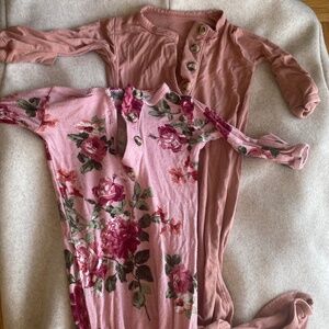 Two Loulou tie onesies